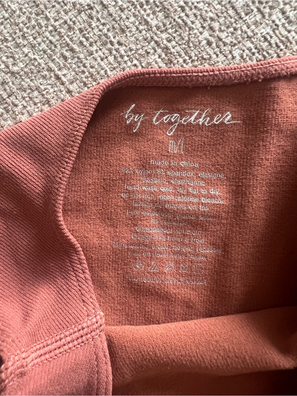 Women’s Ribbed Tank Top In Rust - Picture 3 of 3